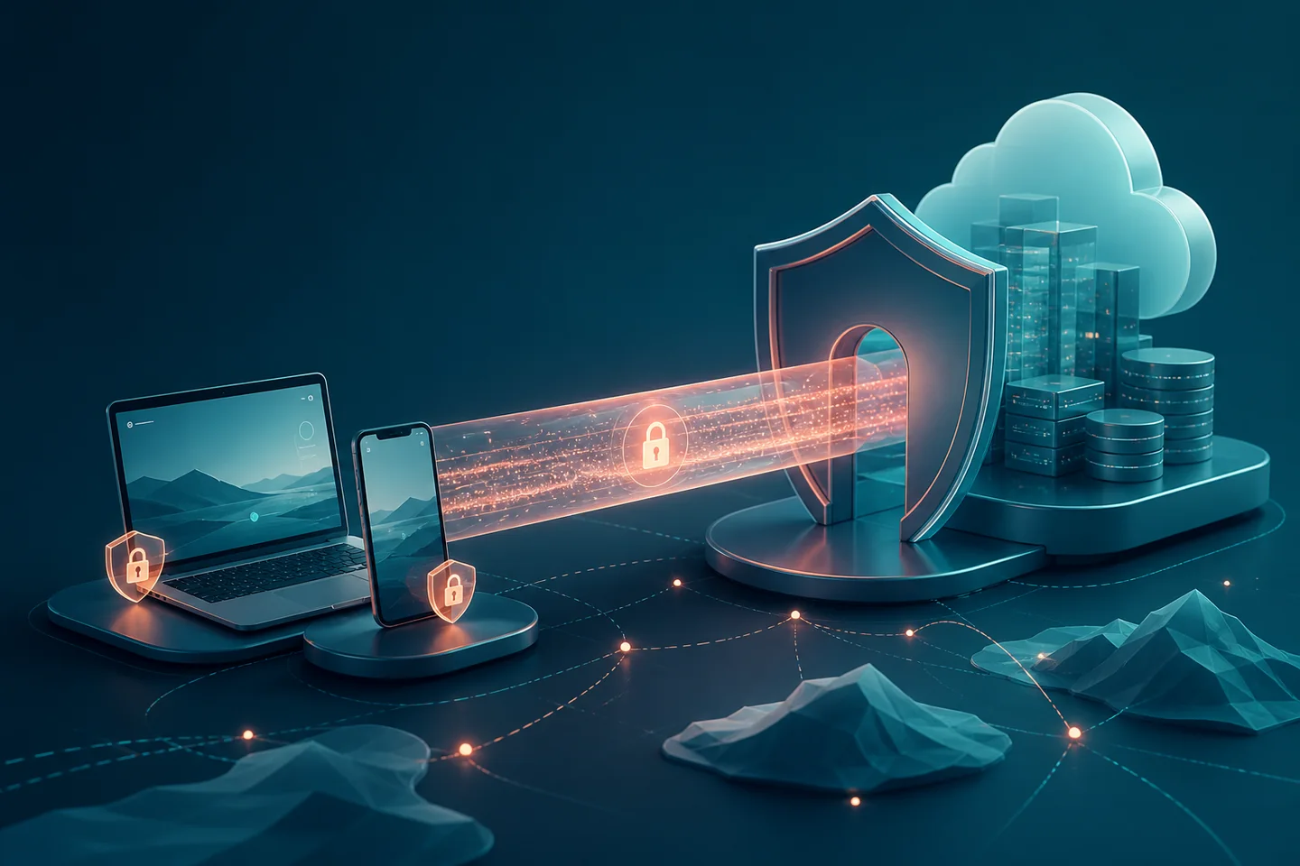 Encrypted business connection through WatchGuard SSL VPN